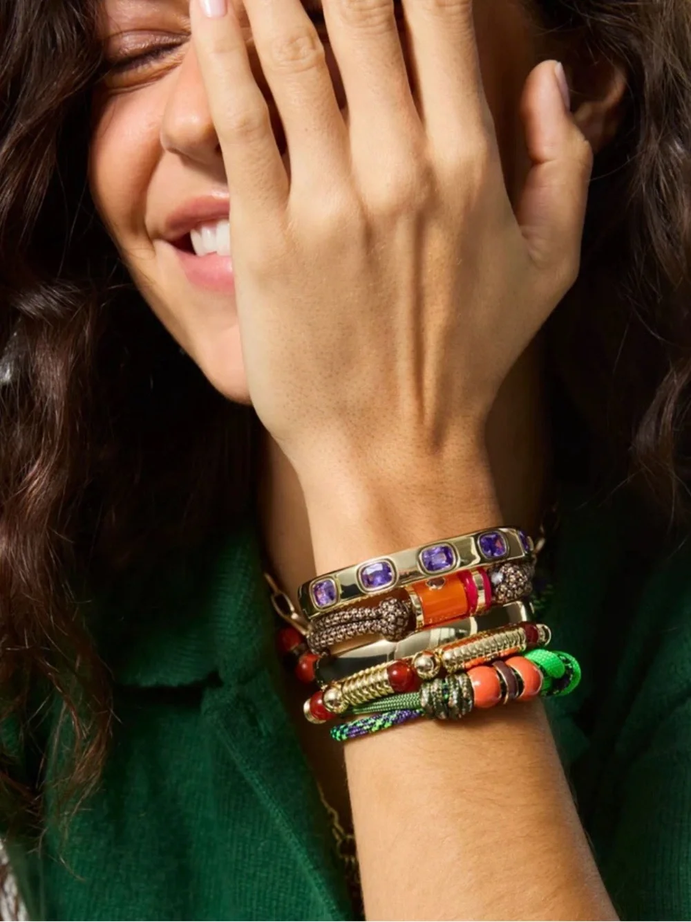 Roxanne Assoulin Super Size Happy Cord Bracelet seagrass not Charm firm pric